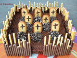 Gâteau cimetière pour Halloween