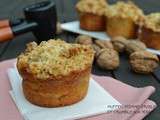 Muffins pomme érable et crumble aux noix
