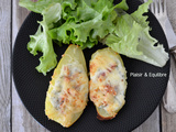 Pommes de terre farcies façon flammekueche
