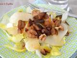Salade d’endives aux poires, châtaignes et noix
