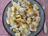 Salade d’endives, pommes, noix et fourme de Montbrison