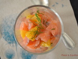Tartare de saumon à l’orange et à l’aneth