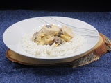 Blanquette de boudins blancs champignons et poireaux