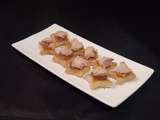 Etoiles feuilletées au confit de pommes au rhum et foie gras