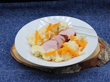 Filet mignon fumé et chou-fleur