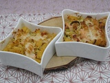 Gratin (s) de pâtes courgette et truite fumée