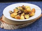 Pommes de terre grenaille rôties au four et champignons