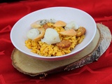 Riz au chorizo et noix de Saint Jacques