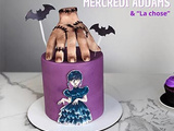 Gâteau Mercredi Addams pour Halloween
