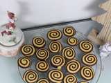 Biscuits spirales chocolat et vanille