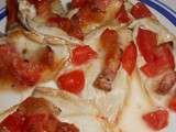 Coprins chevelus farcis façon pizza (tomate, mozza)