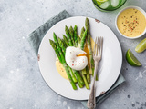 Asperges, œufs pochés et sauce hollandaise