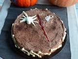 Gâteau Halloween au chocolat et confiture de fraises
