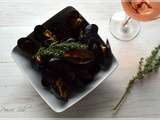 Moules marinières à la crème au thym et rosé d’Anjou