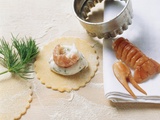 Raviolis farcis à la truite et aux écrevisses