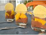 Verrine aux trois douceurs-chocolat-mangue-citron