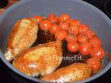 Filet de poulet, tomates-cerises et miel