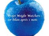 Projet Weight Watchers : bilan 1er mois