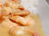 Crevettes curry/coco {sans gluten}