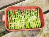 Asperges vertes rôties au parmesan