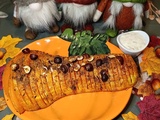 Butternut rôtie au four à la noisette et sa crème d'ail