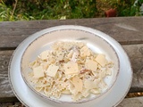 Farfalle, crème de parmesan et poulet