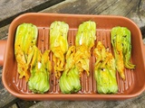 Fleurs de courgettes au four