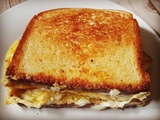 Fried egg grilled cheese sandwich