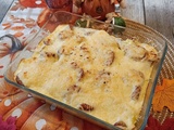 Gratin de chou-fleur à la saucisse fumée