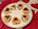 Petits cœurs feuilletés au Nutella