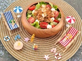 Salade de thon aux oignons frits