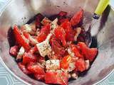 Salde de tomate, féta et mozarelle