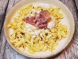 Spaetzle poêlées crème de parmesan et Prosciutto - Recettes autour d'un ingrédient #128