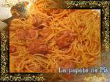 Spaghetti Bacon/ Saucisses de Toulouse