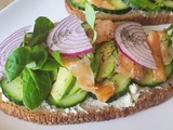Tartines fraîcheur Boursin et saumon fumé