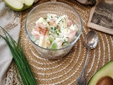 Verrines de saumon, avocat et pomme verte