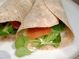 Wrap au saumon fumé