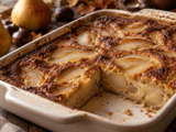 Ce clafoutis aux poires cache la farine qui lui donne un vrai goût d’automne
