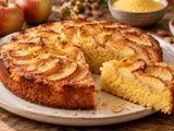 Ce gâteau aux pommes remplace la farine par une semoule dorée inattendue