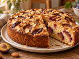 Ce gâteau aux prunes et aux amandes reste léger malgré son cœur très fruité