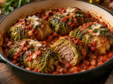 Ces rouleaux de chou à l’italienne cachent un cœur généreux sous leur sauce tomate