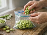 Comment congeler les fèves avec la peau, étape par étape