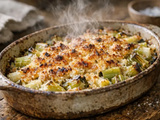 Gratin de poireaux sans béchamel léger et crémeux