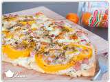 Pizza blanche au poivron jaune