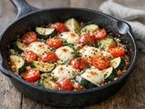Poêlée courgette tomate mozzarella : recette facile