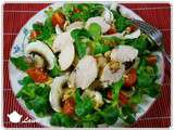 Salade au poulet et aux champignons