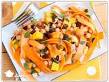 Salade végétarienne aux carottes, pois chiches, mangue et tofu (et des cadeaux)