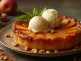 Tarte Tatin revisitée au caramel beurre salé et pommes reinette