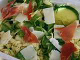 Salade de crudités et pâtes à l’italienne