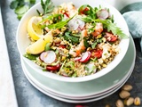 Découvrez la Recette Croustillante : Taboulé de Boulgour et Crevettes Fraîches